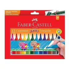 Caneta Hidrográfica Jumbo Triangular 12 Cores Faber-castell