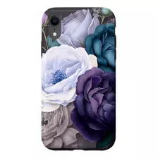 iPhone XR - Ramo De Rosas En Acuarela De Color Morado, Verde