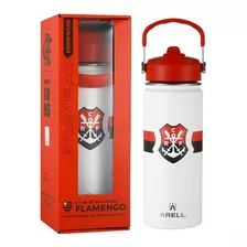 Garrafa Termica Straw Vácuo 532ml - Flamengo Oficial Cor Branco