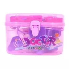 Maleta Set Doctor Juguete Educativo Niños Oficios Rosado