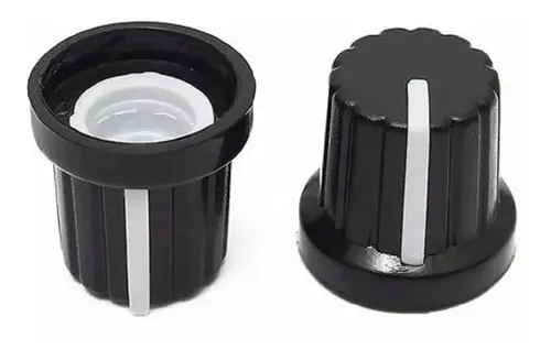 Pack 10 Perillas Potenciómetro 6 Mm Diámetro Plastico
