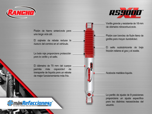 Combo 4 Amort Rs9000xl Yukon Xl 1500 2000-2006 Rancho Foto 2