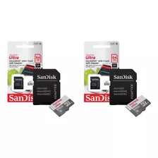 Kit 2 Cartão Memoria 64gb Sandisk Original P Câmera Ip Wifi 