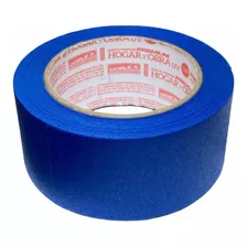 Cinta De Papel Enmascarar Obra Uv 48 Mm X 40 Mt Doble A Color Azul Liso