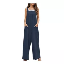 Mono Para Mujer Suelto Una Pieza Pantalon Largo Pierna Ancha