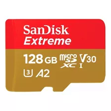 Cartão De Memória 128gb Micro Sd Extreme 190mbs 4k Sandisk