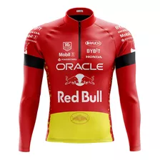 Camisa Ciclismo Camiseta Blusa Manga Longa Red Bull