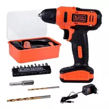 Parafusadeira Furadeira 12v Ld12sp-br Black & Decker + Kit