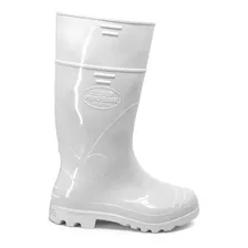 Bota Galocha Industrial Branca Cano Alto Pvc Borracha Pampea