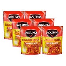 6 Snacks Linguicinha Bovina Sabor Churrasco Jack Link's 30g