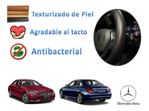 Funda Cubre Volante Piel Mercedes Benz C200 2015 A 2020 Foto 2