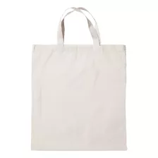 Tote Bag, Bolsa De Algodón Natural Con Asa Corta