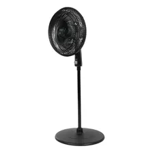 Ventilador De Pie T-fal Ve3171x0 Turbo Negro Con 4 Aspas Color Gris, 16 De Diámetro