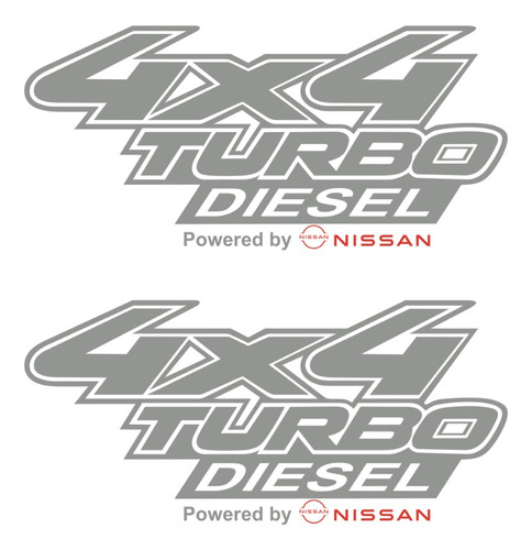 Sticker 4x4 Turbo Diesel Batea Compatible Con Pick Up Nissan Foto 2