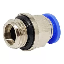 Conector Engate Rápido Tubo Pu 14mm X Rosca 1/2 Bsp -10 Pçs