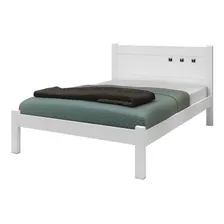 Cama Casal Framar Paola Mdf Cabeceira Branco