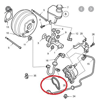 Empaque Liga Bomba Vacio Saab  9-3  2.0t   2003-2011 Foto 3