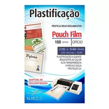 Plástico Plastificação Ofício Pouch Film 100 Lâminas Mares