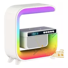 Lámpara De Mesa Rgb Parlante Bluetooth Cargador Inalámbrico