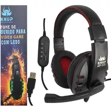 Fone Gamer Headset Com Fio Para Jogos Entrada Usb Microfone