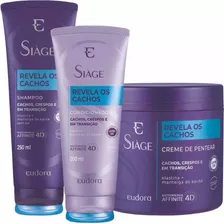  Siàge Revela Cachos Shampoo + Condicionador + Creme Pentear