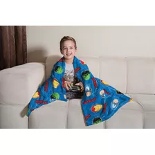 Manta Fleece De Sofá Infantil Avengers Vingadores Lepper