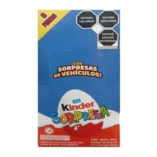 Kinder Sorpresa 8 Huevos Chocolate Con Leche Vehiculos 160g