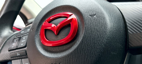 Moldura Volante Emblema Central Mazda 3 2 6 Cx5 Cx3 Foto 3