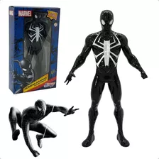 Boneco Spider Man Black 22cm Peter Parker Vingadores Marvel