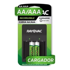 Cargador Pilas Baterias Rayovac Recargables + 2 Piezas Aa