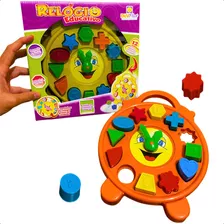 Brinquedo Educativo Didático Bebe Infantil Relógio Encaixar