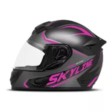 Capacete Feminino Para Moto Esportivo Mixs Mx2 Skyline Fosco