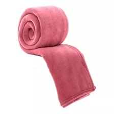 Cobertor Corttex Celta Com Design Liso/rosa De 2m X 1.8m