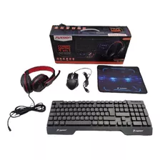 Oferta Kit Gamer Fussion Teclado Mouse Auds Mouse Pad 