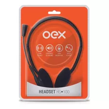 Fone De Ouvido Call Center Oex Hs100 Preto