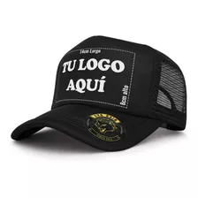 Gorra Trucker Negro Estampado Personalizada Premium Eva Rain