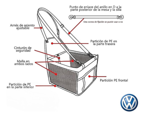 Asiento Jaula De Seguridad + Regalo Mascota Vw Gol Sedan 18 Foto 5