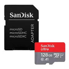 Cartão Microsdxc Sandisk Ultra 128gb De 100mb/s, Classe10, U