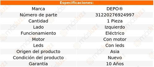 Faro Izq Elctrico C/motor P/foco Xenn C/leds A4 09/12 Foto 4