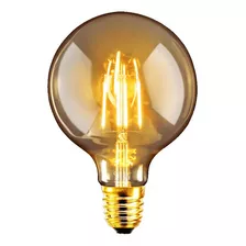 Lampara Led Vintage 8w Globo G125 Interelec Color De La Luz Super Calida