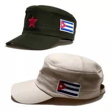 Boné Cap Cubano Estrela Vermelha Bordada Kit 2 Bonés 