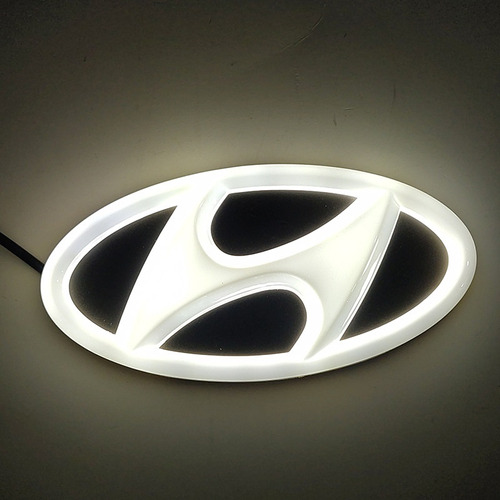 Luz Led Con Logotipo De Hyundai Coche Con Emblema Genial Foto 3