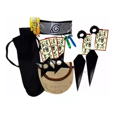 Kit Ninja Kunai Naruto 2 Colares Shuriken Bandana Tsunade Kc