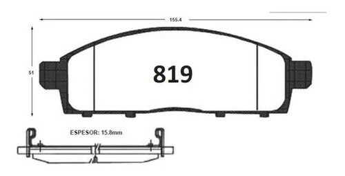 Pastilla De Freno Delantera Mitsubishi L-200 Work 2006-2018 Foto 2
