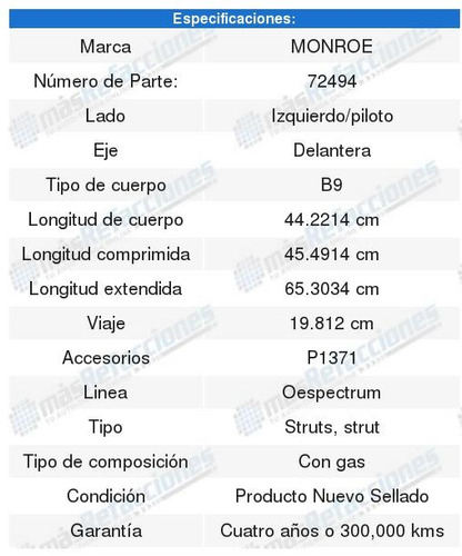 Mazda Cx-7 07-12 4 Amortiguadores Oespectrum Oespectrum Foto 4