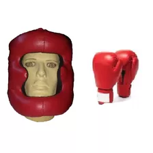 Casco Protector Facial Para Box+guantes D Boxeo En Promocion