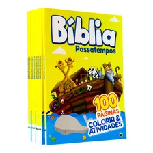 Livro Histórias Da Bíblia - Passatempo E Colorir Kit C/10