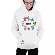 Sudadera Dedos Kpop Corazón Bt21 Team Niño / Hombre / Mujer