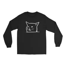 Polera Manga Larga - Meme Cat