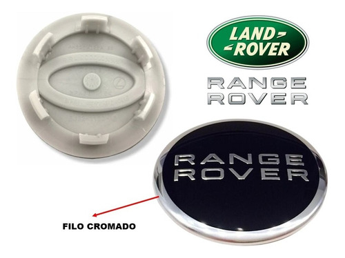 Par De Centros De Rin Range Rover Evoque 2010-2018 62 Mm Foto 3